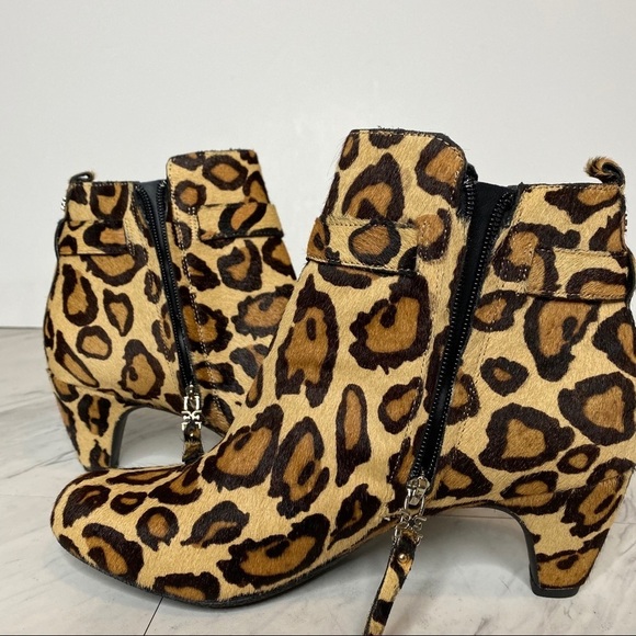 New! Sam Edelman Mandi Leopard Print Bootie 7.5M - Picture 5 of 13